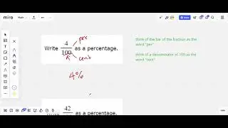 Converting a fraction with a denominator of 100 to a percentage