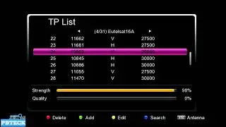 How To Reset & Scan Master Decoder To Get Back EutelSat 16A Missing Channels