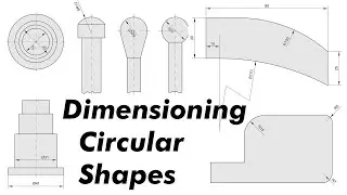 Dimensioning Circular Shapes in Engineering Drawing