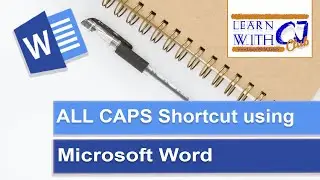 How to Convert text to Uppercase in Word using a shortcut
