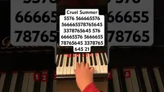 Cruel Summer // follow my instagram: jessnotes123 #piano #pianotutorial #pianomusic #taylorswift