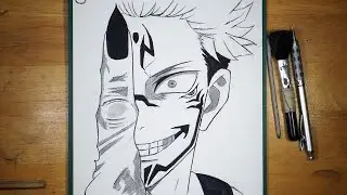 How To Draw SUKUNA | Jujutsu Kaisen Drawing Step by Step