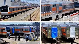 JR中央線グリーン車留置中　豊田車両センター