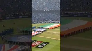 1,50,000 crowd singing National Anthem World Cup 2023 Final Live at Narendra Modi Stadium 