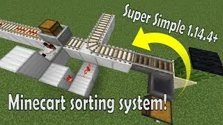 How to Sort Storage Minecarts from Minecarts | Minecraft Simple Redstone tutorial