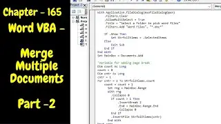 Word VBA - Merge multiple word documents in each page