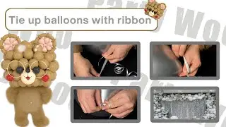 Balloon life hack 🌼 How to tie up balloons with ribbon| PartyWoo Balloon Tutorial