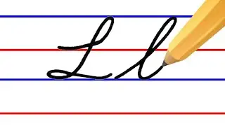 letter L, cursive handwriting practice