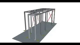 Carpenteria metallica per 'SALA CONTROLLO'. (Sketchup)