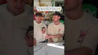 Saying everything twice prank on my twin brother 😂