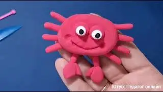 Как сделать своими руками поделку. Краб из легкого пластилина