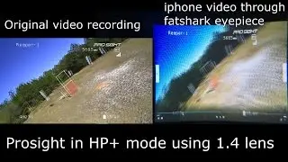 Fatshark HDV2 eyepiece view vs widescreen monitor Prosight FPV racing