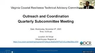 Coastal Resilience TAC Outreach and Coordination Subcommittee Q4 Meeting
