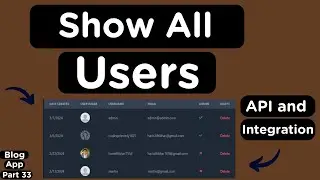 Display All Users API with Complete Integration using React Frontend