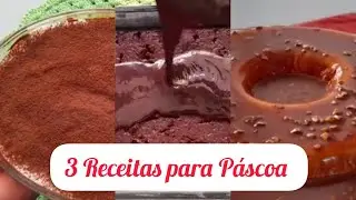 3 RECEITAS INCRÍVEIS PARA FAZER NA PÁSCOA | Pavê| Bolo de Chocolate e Pudim