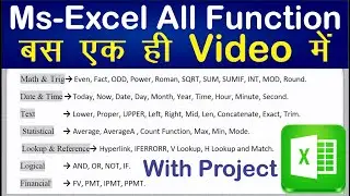 Excel Formula And Functions  All Useful Best And Powerful Excel Formulas and function in Hindi