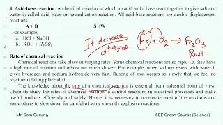 Chemical Reaction: SEE (Grade 10) - Science | Learnsic | Day 21