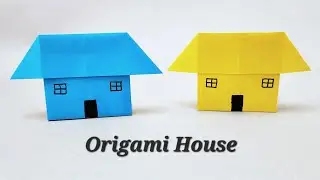 Origami Standing house, Easy house, origami house,