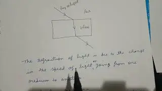 Refraction of Light || Class 10th|| Refraction through two medium