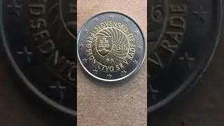 2016 Slovakia 2 Euro rare 1,000,000 montage presidency coin