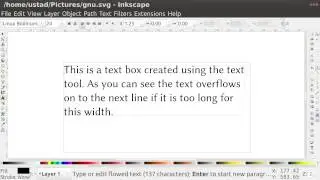 Inkscape Flowing Text