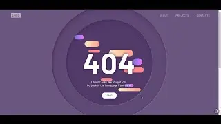 How to create 404 Error Animated 3D page Html Css Javascript