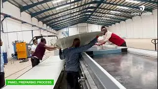 DISCONTINOUS SANDWICH PANEL PRODUCTION