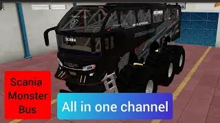 BUSSID MOD SCANIA MONSTER BUS |BUS SIMULATOR INDONESIA |BIG WHEELS