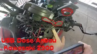 Installing a USB socket on a Kawasaki Z900 2020
