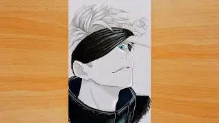 GOJO SATORU - Easy Drawing | Anime Drawing Tutorial | Easy Step by Step | Jujutsu Kaisen