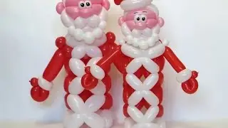 Santa Claus of balloons (body) tutorial (Subtitles)