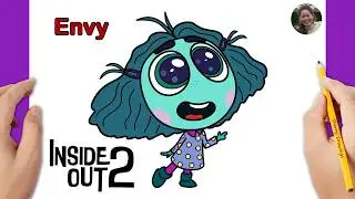 How to draw ENVY from Inside Out 2 easy | Easy drawing for beginners