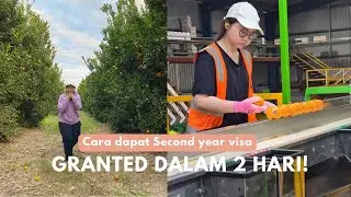 CARA DAPAT SECOND YEAR WORKING HOLIDAY VISA AUSTRALIA| GRANTED DALAM 2 HARI