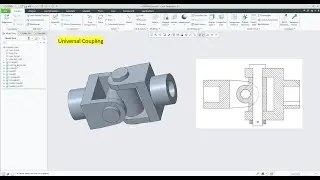 Modeling of Universal Coupling using creo