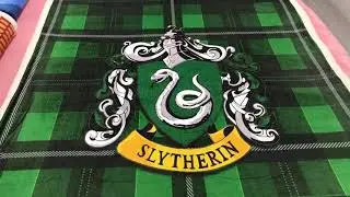Harry potter  slytherin plush blanket, not only decorate your bed, you can also use it as a quilt
