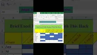 😍😍Brief Excel Table Headers With This Hack😍 | #ytshorts #shorts #short #youtubeshorts #youtubeshort