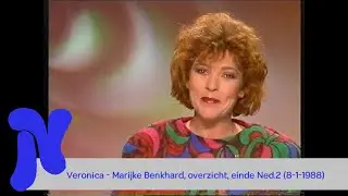 Veronica - Afkondiging Marijke Benkhard, overzicht, eindleader en -klok (8-1-1988)