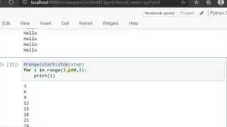 For loop and range function