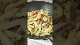 Mince pork with chayote #cooking #cookingvideo #yummy #ytshort #ytshorts