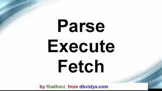 Parse Fetch Execute     |   Oracle Select Statement Processing