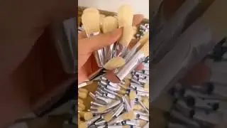 Makeup Brush Factory Process #makeupbrushfactory #beautybrush #cosmeticfactory #beautysupply