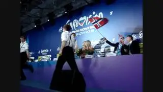 Alexander Rybak and company make its entrance to winners press conference