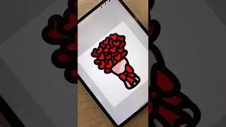 How to draw a cute heart bouquet🥹💐 #art #draw #drawing #digitalart #drawingtutorial