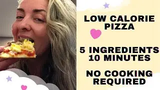 Under 300 calories for entire pepperoni pizza. Low Calorie 🍕Low Carb. Easy 5 Ingredient 10 minutes