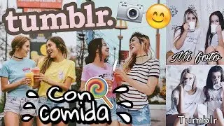 Imitando FOTOS TUMBLR con COMIDA! 🍕🍟🍭 || @madimelendez
