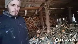 Заготовка дров, поки дозволяє час і погода / Заготовка дров, пока позволяет время и погода.