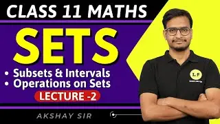 Class 11 Maths Chapter 1 | Sets | Subsets | Power Set | Operation On A Set | Complement of Sets