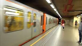 Brussels Metro Arrives at Gare du Midi - Zuidstation