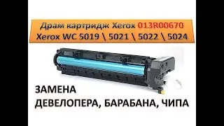 MFP Xerox WC 5019 \ 5021 \ 5022 \ 5024 replacement of the developer, drum / Recovery 013R00670