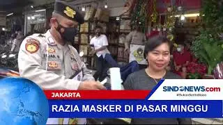 Razia Masker di Pasar Minggu Jakarta